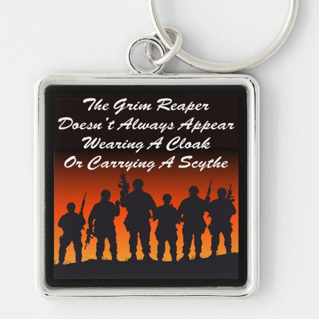 The Grim Reaper Doesn’t Always Wear A Cloak 2 Keychain (Front)
