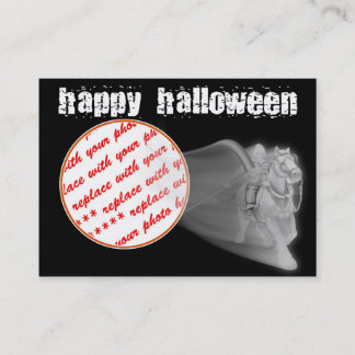 The Grim Reaper Ride Halloween Photo Frame Business Card