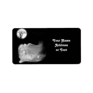 The Grim Reaper Rides From Graveyard Label