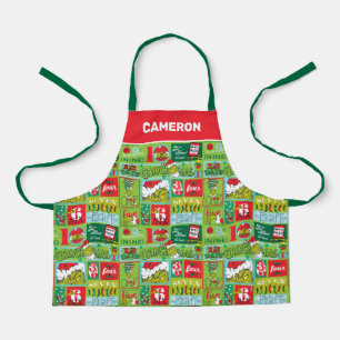 The Grinch 12 Days of Grinchmas Pattern Apron