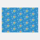 The Grinch Blue  Snowflake Pattern Wrapping Paper Sheets (Front 3)