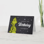 The Grinch Chalkboard Birthday Card<br><div class="desc">Happy Birthday to You! Customize this Dr. Seuss Birthday card with your child's name.</div>