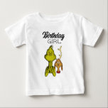 The Grinch Chalkboard Birthday Girl Baby T-Shirt<br><div class="desc">Check out this fun Dr. Suess Grinch birthday shirt.</div>