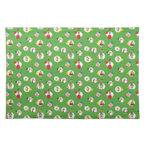 The Grinch  Christmas Dot Pattern Cloth Placemat