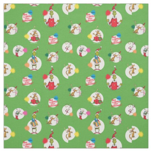 The Grinch  Christmas Dot Pattern Fabric