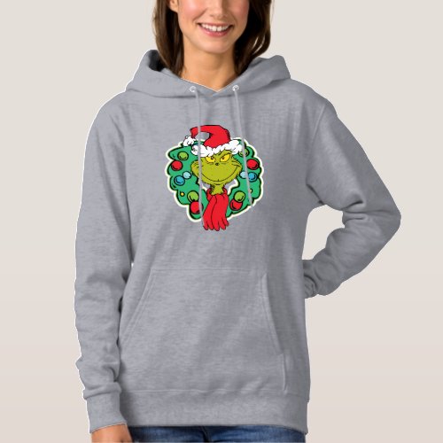 The Grinch  Christmas Holiday Wreath Hoodie