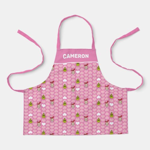 The Grinch  Cindy_Lou Pink Heart Pattern Apron