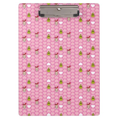 The Grinch  Cindy_Lou Pink Heart Pattern Clipboard