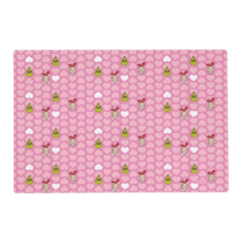 The Grinch  Cindy_Lou Pink Heart Pattern Placemat