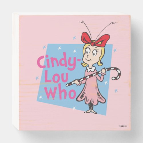 The Grinch  Cindy_Lou Who _ Candy Cane Wooden Box Sign
