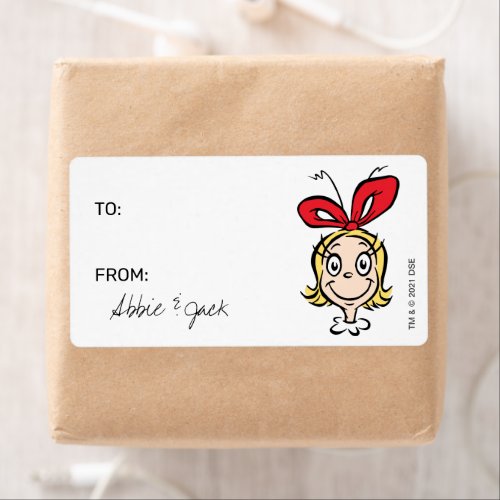 The Grinch _ Cindy_Lou Who  Christmas _ To From   Label