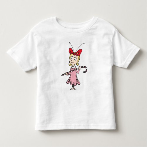 The Grinch  Cindy_Lou Who _ Holding Candy Cane Toddler T_shirt