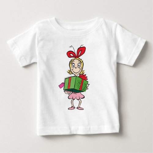 The Grinch  Cindy_Lou Who _ Holding Present Baby T_Shirt