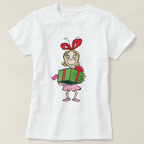 The Grinch  Cindy_Lou Who _ Holding Present T_Shirt