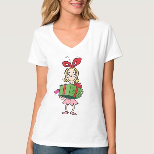 The Grinch  Cindy_Lou Who _ Holding Present T_Shirt