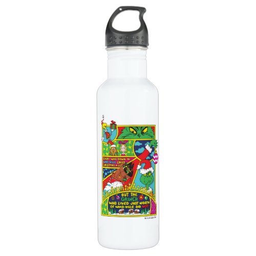 The Grinch  Comic Graphic Stainless Steel Water Bottle