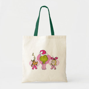 The Grinch Crew in Pink Valentine's Portrait Tote Bag
