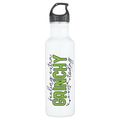 The Grinch  Feeling Extra Grinchy Today 4 Stainless Steel Water Bottle