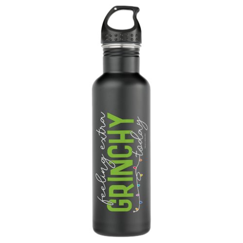 The Grinch  Feeling Extra Grinchy Today Stainless Steel Water Bottle