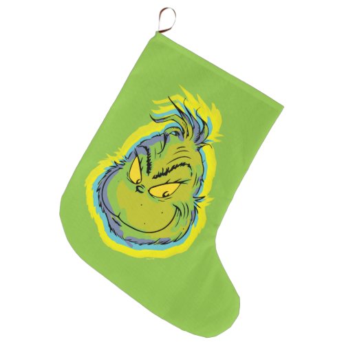 The Grinch  Funny Sorry I Was Late I Didnt Want  Large Christmas Stocking