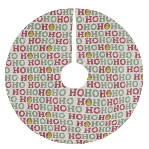 The Grinch  Ho Ho Ho Pattern Brushed Polyester Tree Skirt