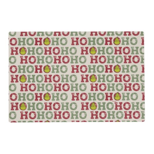 The Grinch  Ho Ho Ho Pattern Placemat