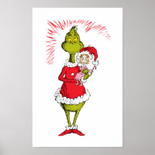The Grinch Holds Cindy Lou Who Poster