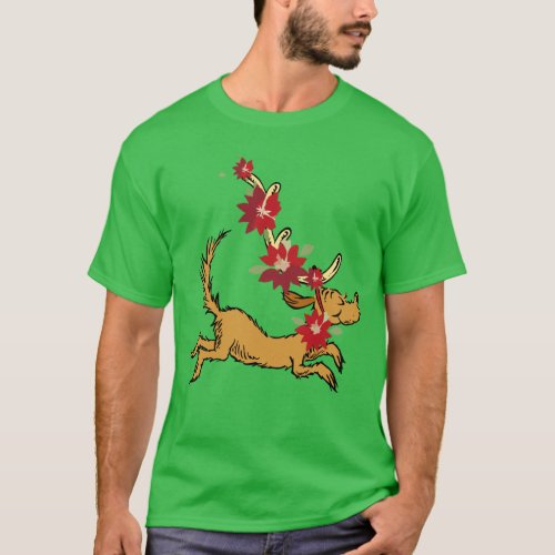 The Grinch  Max Christmas Pointsettia T_Shirt