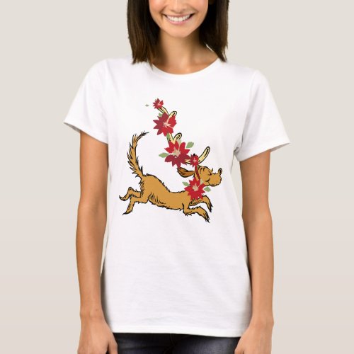 The Grinch  Max Christmas Pointsettia T_Shirt