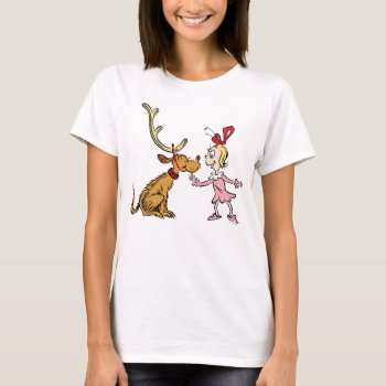 The Grinch | Max & Cindy Lou Who T-shirt by DrSeussShop at Zazzle