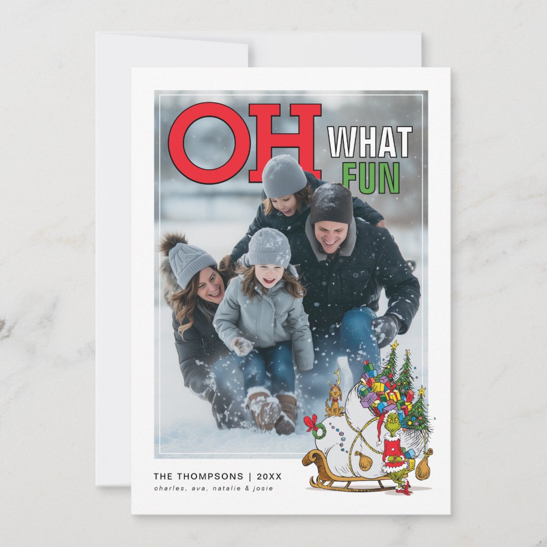 The Grinch &amp; Max Personalized Photo Holiday Card