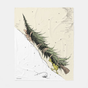 The Grinch & Max Return the Christmas Tree Fleece Blanket