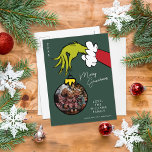 The Grinch Merry Grinchmas Family Photo Christmas Holiday Postcard<br><div class="desc">Celebrate the Holidays with The Grinch this year! This green holiday card features the text "Merry Grinchmas" and the iconic Grinch hand. Personalize by adding your favorite family photo,  and names.</div>