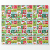 The Grinch Merry Grinchmas Pattern Wrapping Paper (Flat)