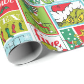 The Grinch Merry Grinchmas Pattern Wrapping Paper (Roll Corner)