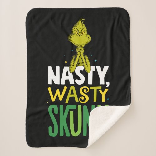 The Grinch  Nasty Wasty Skunk Sherpa Blanket