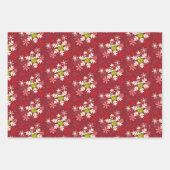 The Grinch Red Snowflake Pattern Wrapping Paper Sheets (Front 3)