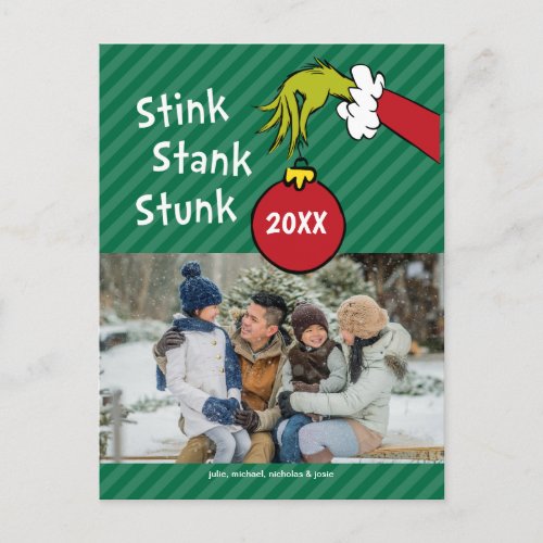 The Grinch  Stink Stank Stunk Holiday Postcard