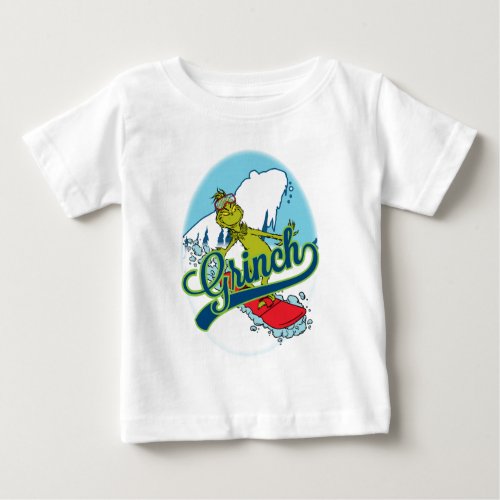 The Grinch  The Grinch Snowboarding Baby T_Shirt