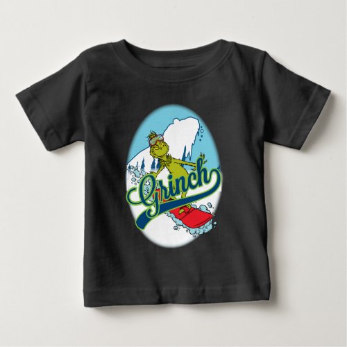 The Grinch  The Grinch Snowboarding Baby T_Shirt