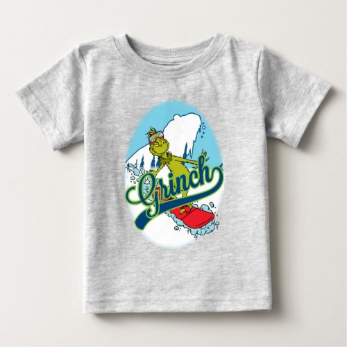 The Grinch  The Grinch Snowboarding Baby T_Shirt