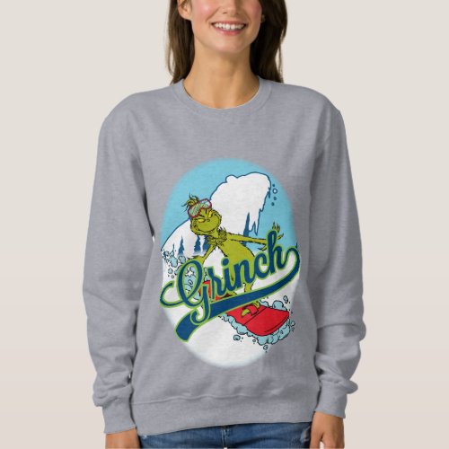 The Grinch  The Grinch Snowboarding Sweatshirt