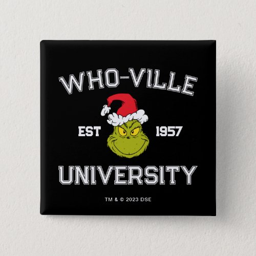 The Grinch  Who_ville University Est 1957 Button