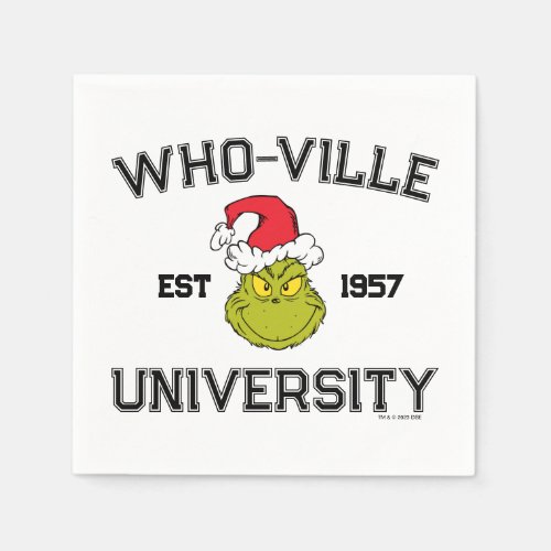 The Grinch  Who_ville University Est 1957 Napkins