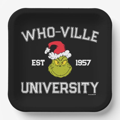 The Grinch  Who_ville University Est 1957 Paper Plates