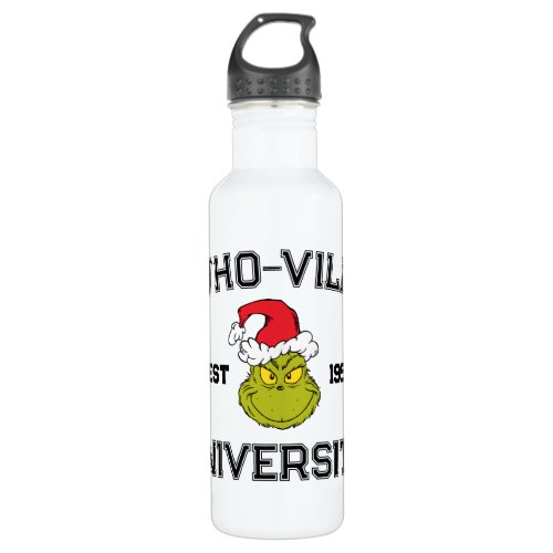 The Grinch  Who_ville University Est 1957 Stainless Steel Water Bottle