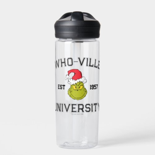 The Grinch  Who_ville University Est 1957 Water Bottle