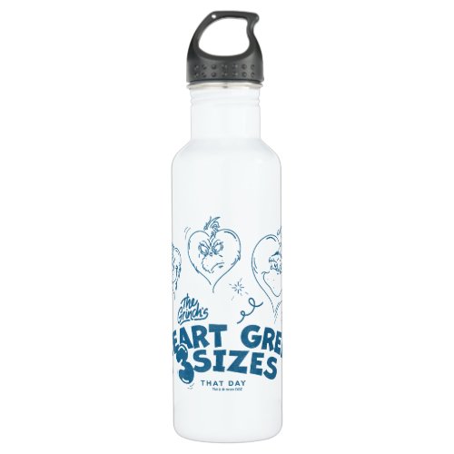 The Grinchs Heart Grew 3 Sizes Stainless Steel Water Bottle