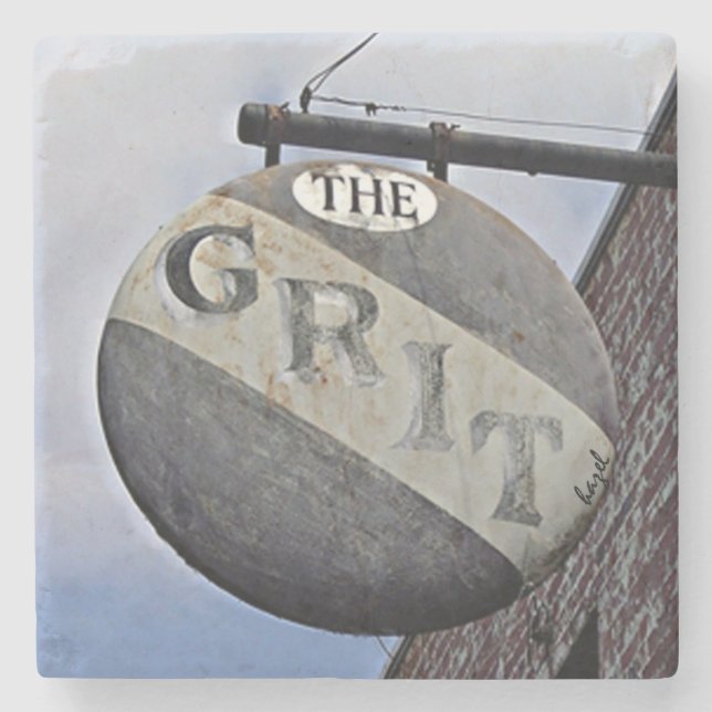 The Grit Athens Georgia Marble Stone Coaster. Coaster (Front)