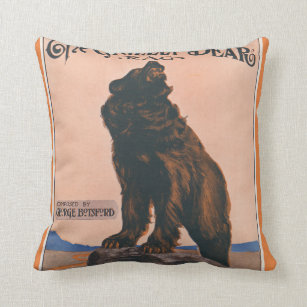 grizzly bear pillow